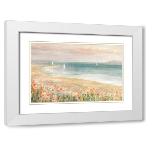 Around the Point III White Modern Wood Framed Art Print with Double Matting by Nai, Danhui