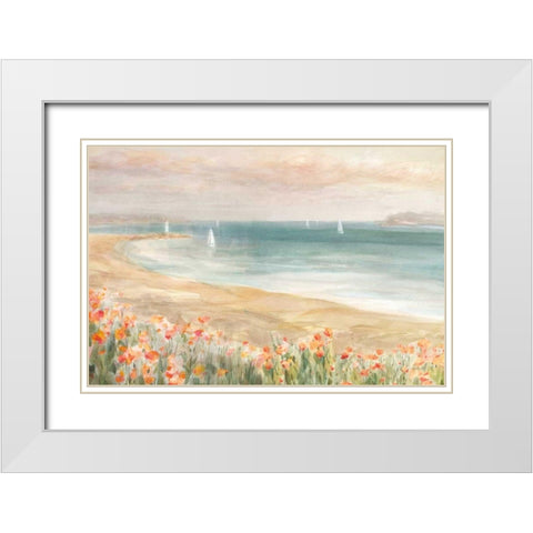 Around the Point III White Modern Wood Framed Art Print with Double Matting by Nai, Danhui