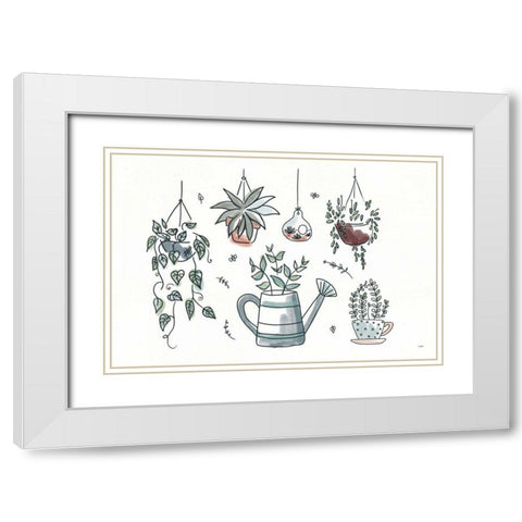 A Plants Life I White Modern Wood Framed Art Print with Double Matting by York, Leah