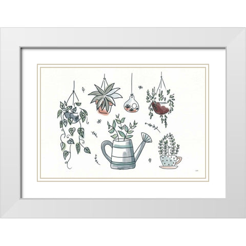 A Plants Life I White Modern Wood Framed Art Print with Double Matting by York, Leah