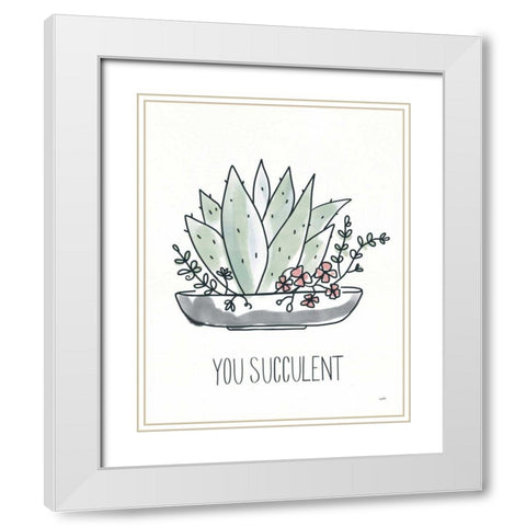 A Plants Life II White Modern Wood Framed Art Print with Double Matting by York, Leah