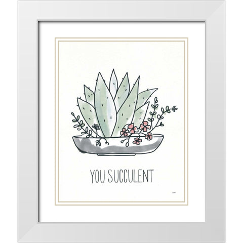 A Plants Life II White Modern Wood Framed Art Print with Double Matting by York, Leah