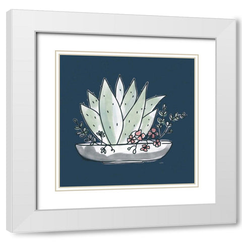 A Plants Life VI White Modern Wood Framed Art Print with Double Matting by York, Leah
