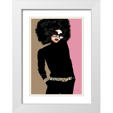 Good Attitude I White Modern Wood Framed Art Print with Double Matting by Charro, Mercedes Lopez
