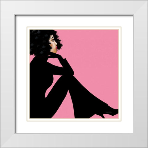 She is Everything I White Modern Wood Framed Art Print with Double Matting by Charro, Mercedes Lopez