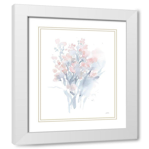 Fresh Blooms II White Modern Wood Framed Art Print with Double Matting by Pete, Katrina