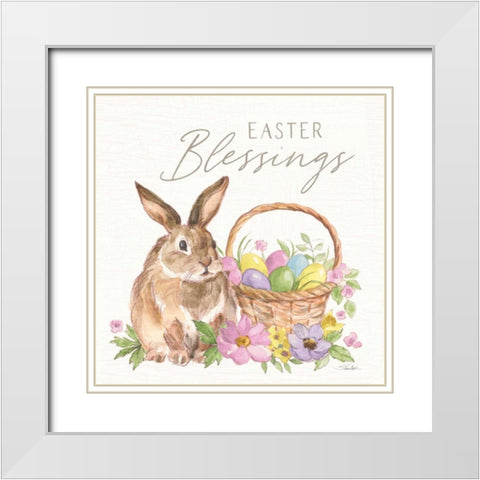 Happy Easter VI Bright White Modern Wood Framed Art Print with Double Matting by Vassileva, Silvia