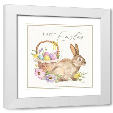 Happy Easter VII Bright White Modern Wood Framed Art Print with Double Matting by Vassileva, Silvia