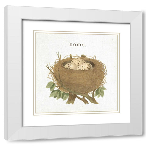 Spring Nest II Home White Modern Wood Framed Art Print with Double Matting by Hershey, Moira
