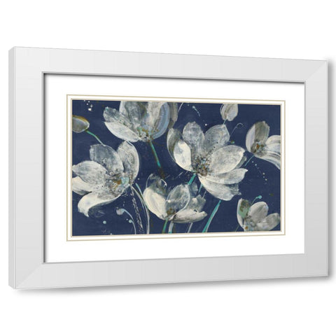 Translucent Garden with Light Blue White Modern Wood Framed Art Print with Double Matting by Hristova, Albena