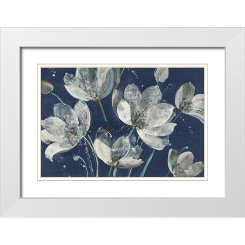 Translucent Garden with Light Blue White Modern Wood Framed Art Print with Double Matting by Hristova, Albena