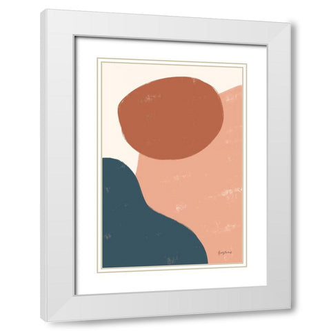 Eclectic I Warm White Modern Wood Framed Art Print with Double Matting by Thorns, Becky