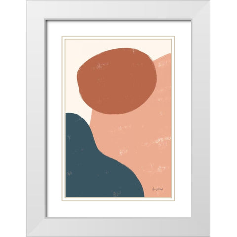 Eclectic I Warm White Modern Wood Framed Art Print with Double Matting by Thorns, Becky
