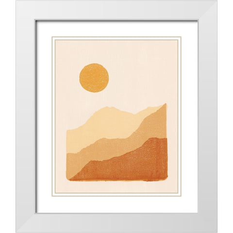 Rise Warm White Modern Wood Framed Art Print with Double Matting by Hershey, Moira