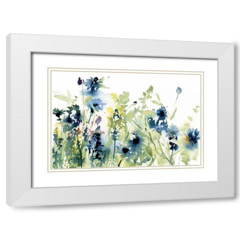 Wild Meadow Flowers White Modern Wood Framed Art Print with Double Matting by Pete, Katrina