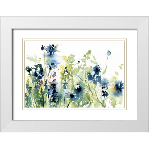 Wild Meadow Flowers White Modern Wood Framed Art Print with Double Matting by Pete, Katrina