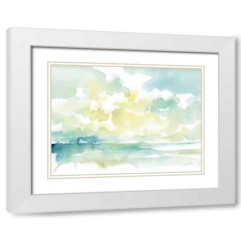 Ocean Dreaming White Modern Wood Framed Art Print with Double Matting by Pete, Katrina