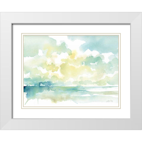 Ocean Dreaming White Modern Wood Framed Art Print with Double Matting by Pete, Katrina