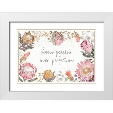 Petal Passion I Soft Boho White Modern Wood Framed Art Print with Double Matting by Grove, Beth
