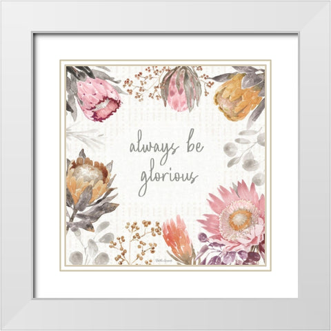 Petal Passion II Soft Boho White Modern Wood Framed Art Print with Double Matting by Grove, Beth