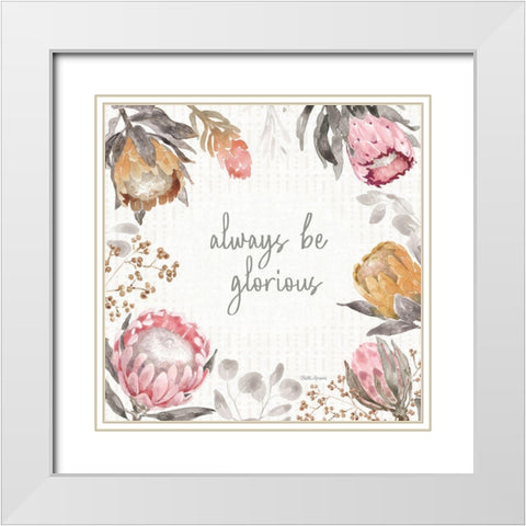 Petal Passion III Soft Boho White Modern Wood Framed Art Print with Double Matting by Grove, Beth