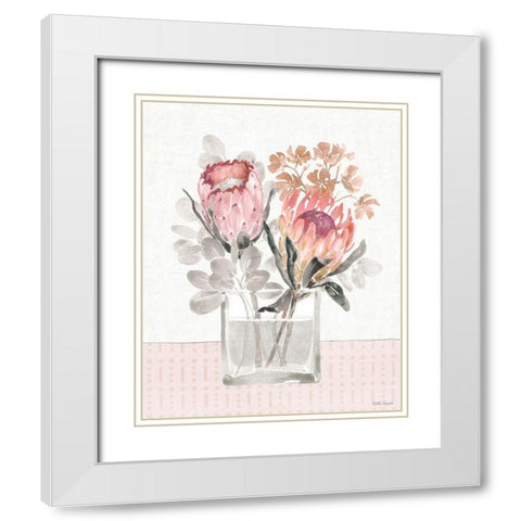 Petal Passion IV Soft Boho White Modern Wood Framed Art Print with Double Matting by Grove, Beth