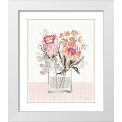 Petal Passion IV Soft Boho White Modern Wood Framed Art Print with Double Matting by Grove, Beth