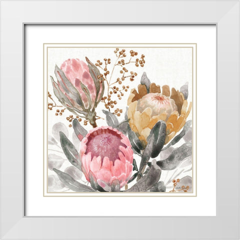 Petal Passion IX Soft Boho White Modern Wood Framed Art Print with Double Matting by Grove, Beth