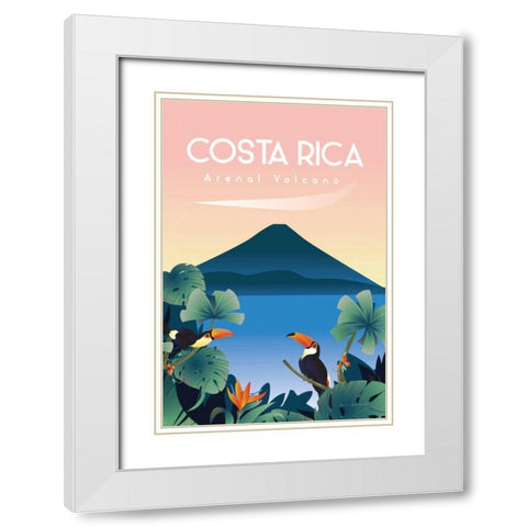 Costa Rica White Modern Wood Framed Art Print with Double Matting by Escalante, Omar
