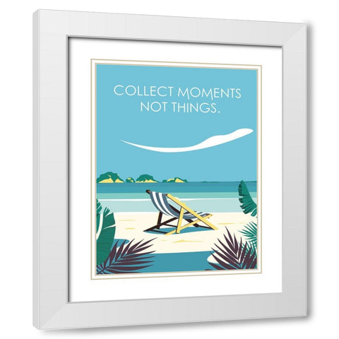 Collect Moments Chair White Modern Wood Framed Art Print with Double Matting by Escalante, Omar