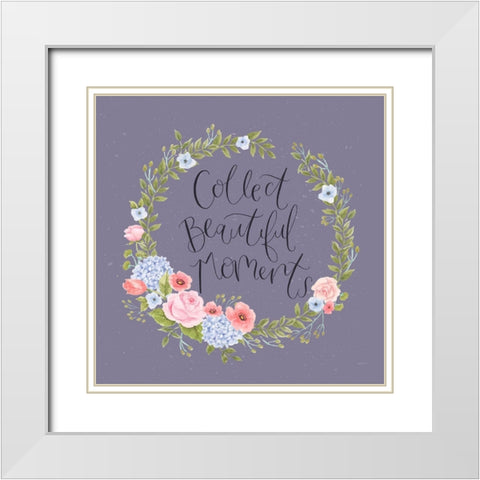 Cottage Nostalgia III Lilac White Modern Wood Framed Art Print with Double Matting by Jackson, Jenaya