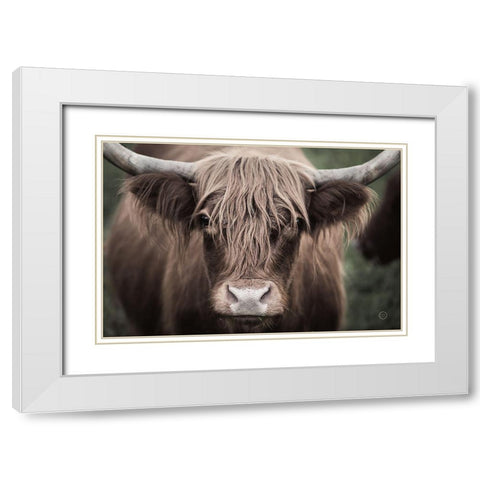 Cow Nose Light White Modern Wood Framed Art Print with Double Matting by Larson, Nathan