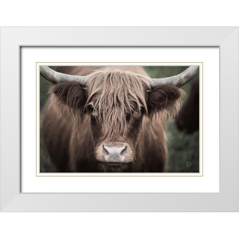Cow Nose Light White Modern Wood Framed Art Print with Double Matting by Larson, Nathan
