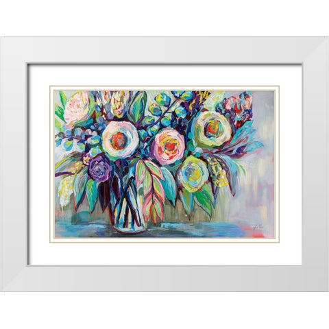 Summer pop 36x48 White Modern Wood Framed Art Print with Double Matting by Vertentes, Jeanette