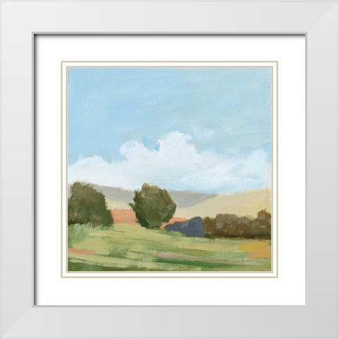 Early Spring White Modern Wood Framed Art Print with Double Matting by Munger, Pamela