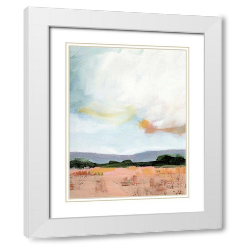 Sky Reflection White Modern Wood Framed Art Print with Double Matting by Munger, Pamela