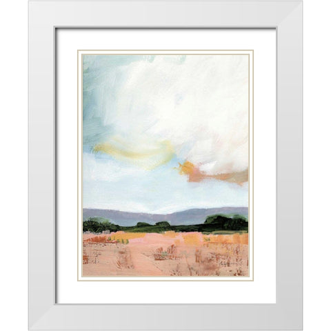 Sky Reflection White Modern Wood Framed Art Print with Double Matting by Munger, Pamela