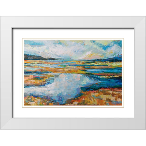 Serendipity White Modern Wood Framed Art Print with Double Matting by Vertentes, Jeanette