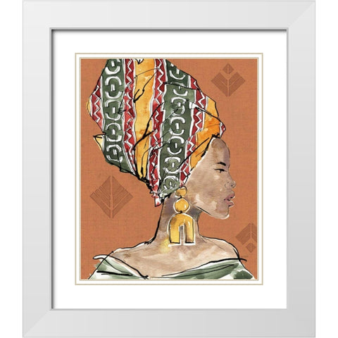 African Flair V Warm White Modern Wood Framed Art Print with Double Matting by Tavoletti, Anne