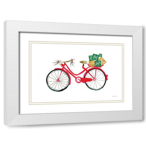 Christmas Delivery II White Modern Wood Framed Art Print with Double Matting by Charro, Mercedes Lopez
