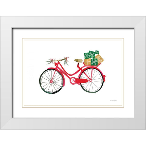 Christmas Delivery II White Modern Wood Framed Art Print with Double Matting by Charro, Mercedes Lopez