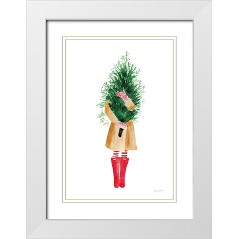 Holiday Mood I White Modern Wood Framed Art Print with Double Matting by Charro, Mercedes Lopez