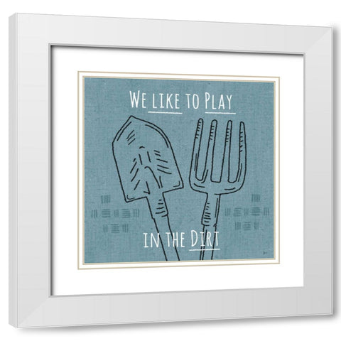 Home Grown II White Modern Wood Framed Art Print with Double Matting by Aiken, Jess