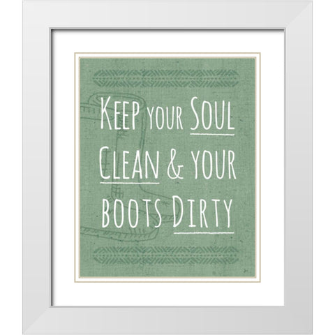 Home Grown V White Modern Wood Framed Art Print with Double Matting by Aiken, Jess