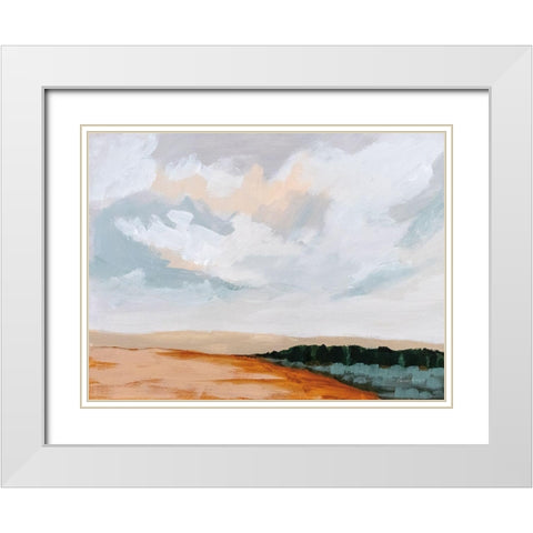 Treeline White Modern Wood Framed Art Print with Double Matting by Munger, Pamela