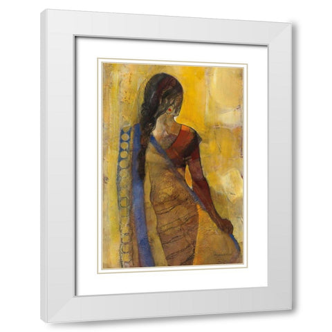 Women of the World I White Modern Wood Framed Art Print with Double Matting by Hristova, Albena