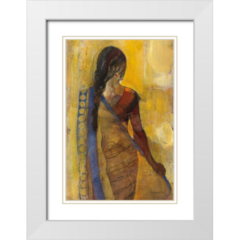 Women of the World I White Modern Wood Framed Art Print with Double Matting by Hristova, Albena