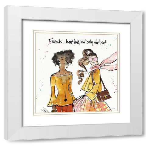 Girlfriends V White Modern Wood Framed Art Print with Double Matting by Tavoletti, Anne