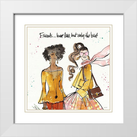 Girlfriends V White Modern Wood Framed Art Print with Double Matting by Tavoletti, Anne