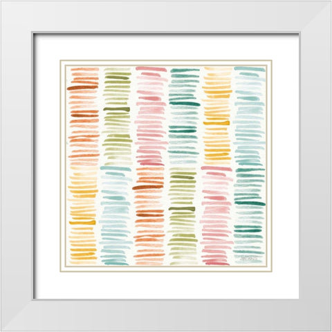 Girlfriends Pattern V White Modern Wood Framed Art Print with Double Matting by Tavoletti, Anne